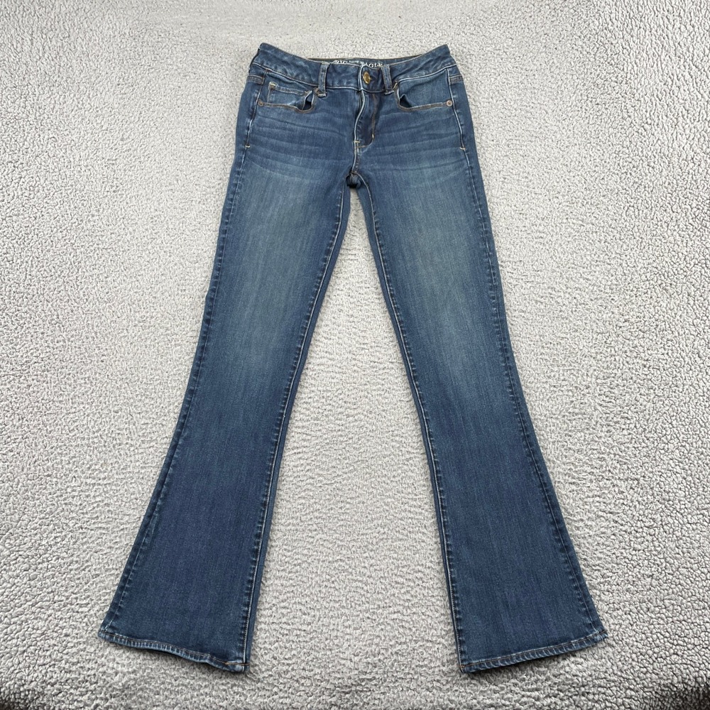 Classic Mid-Rise Blue Flare Women's Jeans
